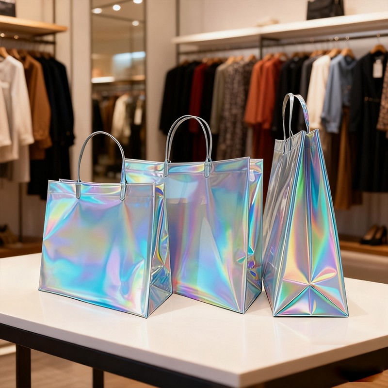 Lézerfóliával laminált ajándék táska